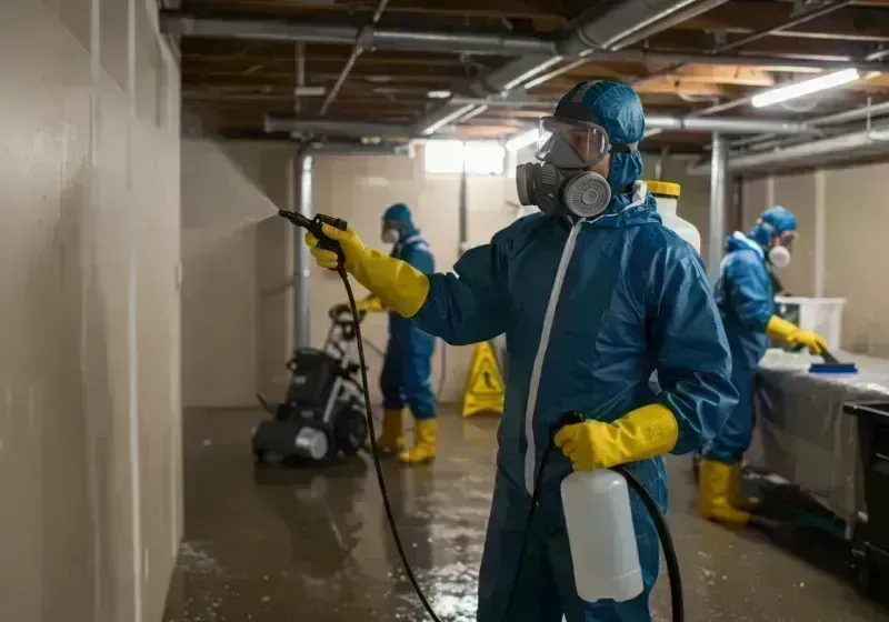 Basement Sanitization and Antimicrobial Treatment process in Greenville, IL